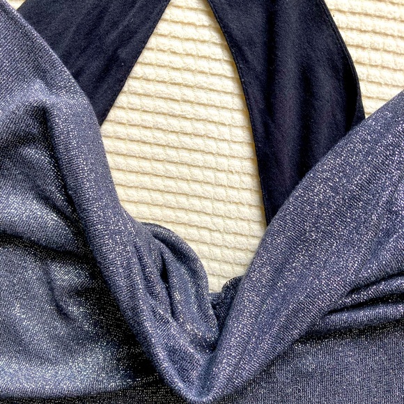 Just Me black/silver top to sparkle up the holidays - Picture 4 of 6